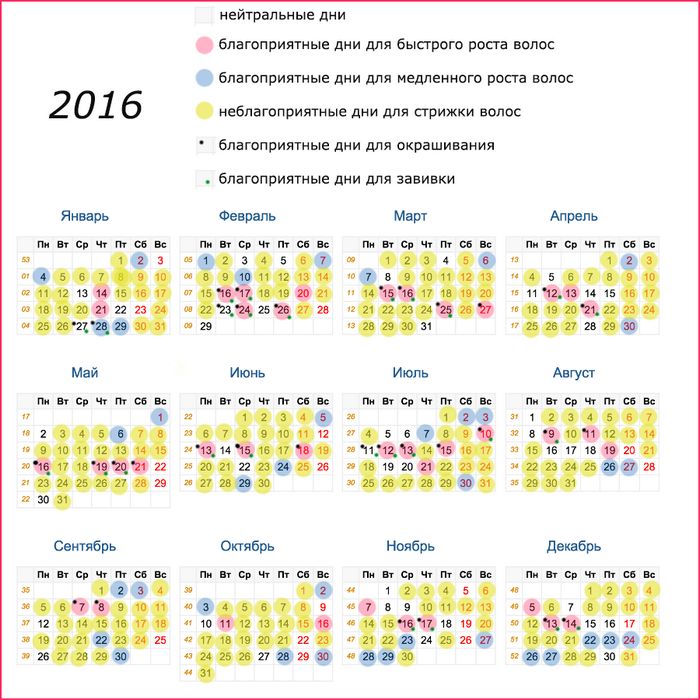 Лунный календарь стрижки волос на январь 2016